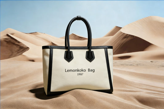 Canvas Tote Bag | Color-Block Large Capacity Shoulder Bag