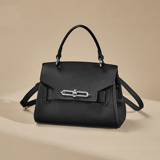 Structured Crossbody Bag | Large Capacity Textured Bag for Commute