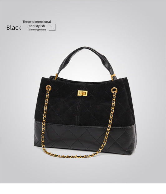 Fashion Bucket Bag | Diamond Pattern Large Tote, Chic & Spacious