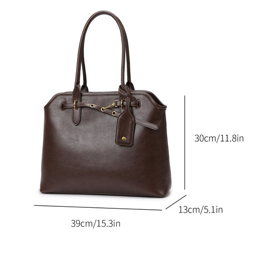 Retro-Inspired Tote Bag | Spacious & Minimalist Shoulder Bag